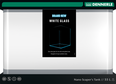 Dennerle Nano Scaper's Tank White Glass 55 литров, из осветленного стекла (450x360x340)